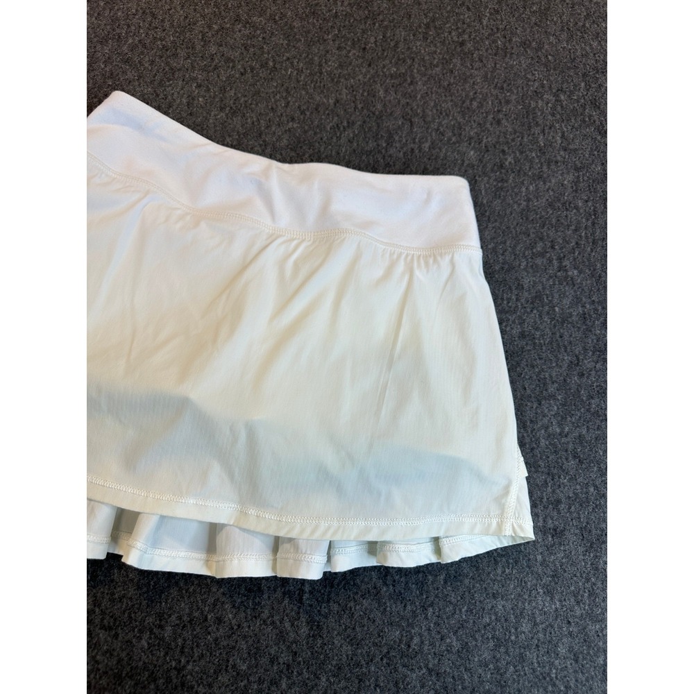 Ivivva x Lululemon Set the Pace Skort Tiered Ruffle White Skirt Shorts Girls 12 - Picture 9 of 15